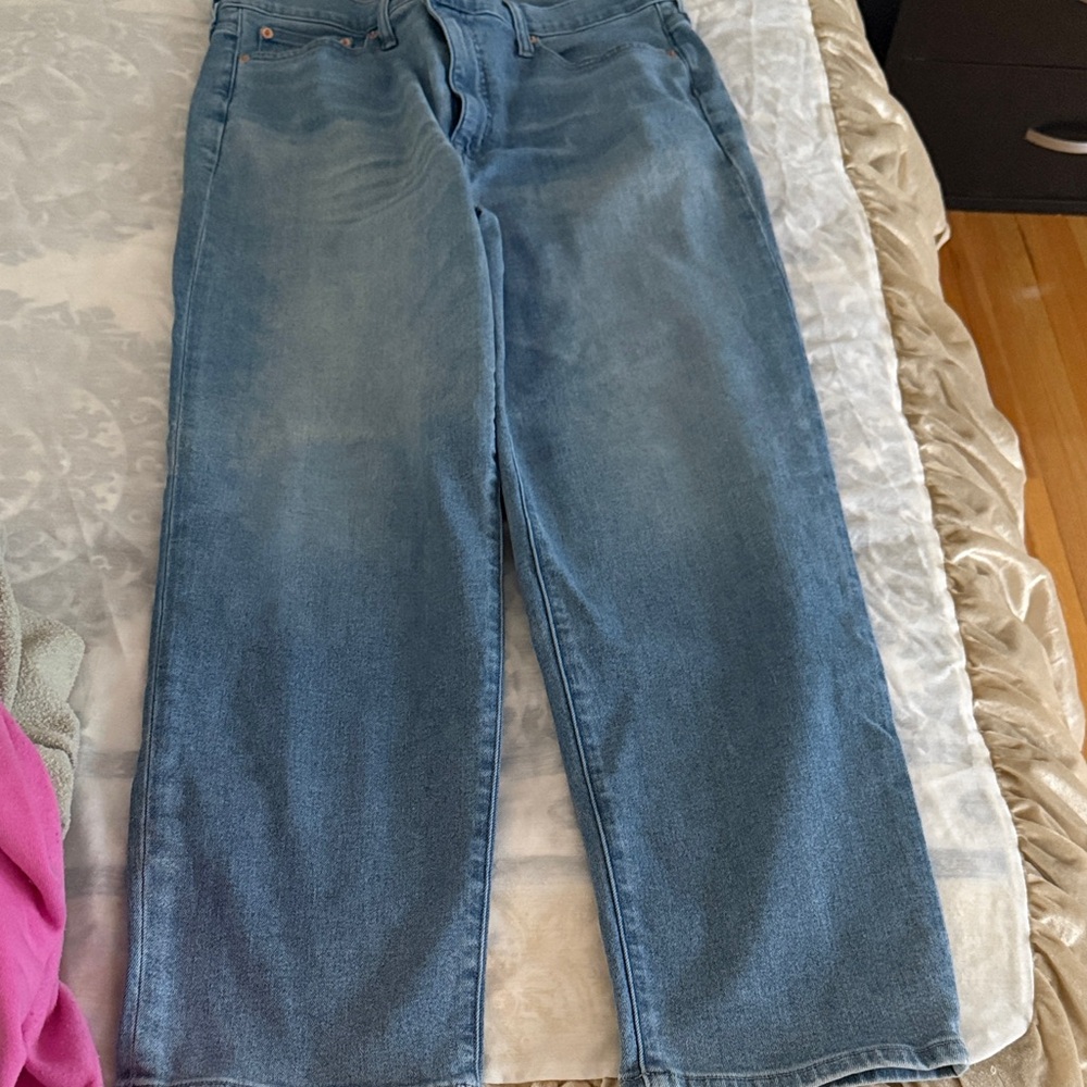 Women’s J. Crew stovepipe Blue Straight Leg Jeans size 32